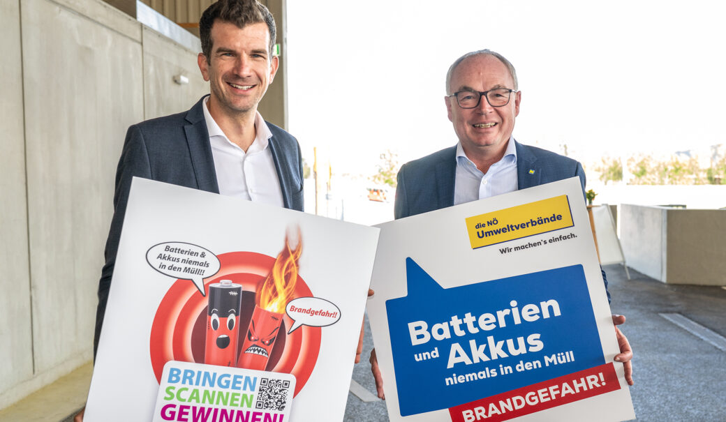 Christian Macho, Präsident der NÖ Umweltverbände (links) und Stephan Pernkopf, LH-Stellvertreter (rechts)
